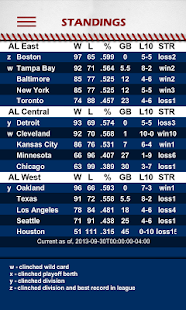 Baseball Pocket Sked - Rangers Screenshots 2