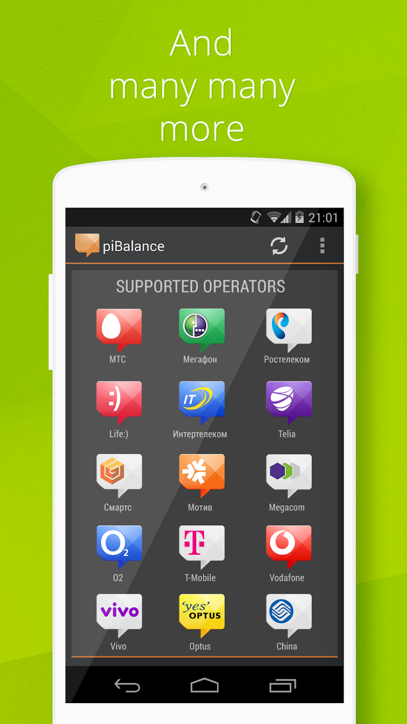 USSD piBalance Pro, balance Screen 3