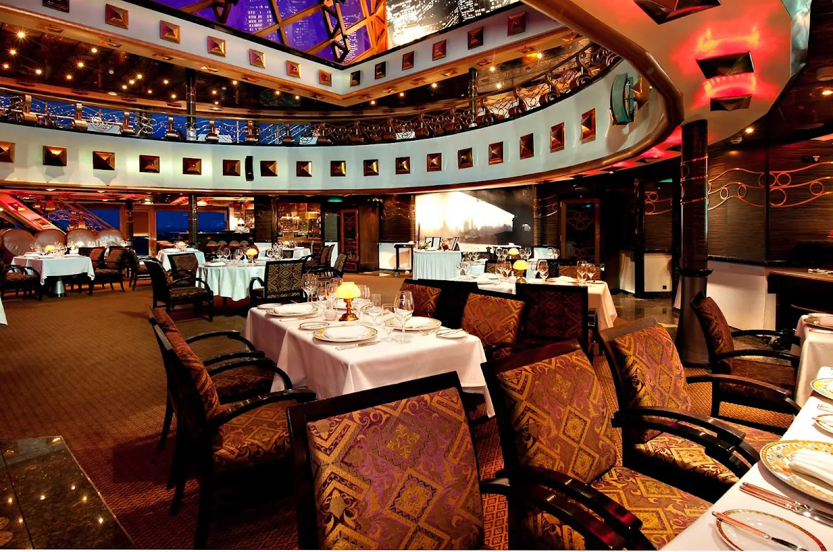 Carnival-Miracle-Nick-and-Nora-Steakhouse-2 - Reserve a cozy table at Nick and Nora's Steakhouse, a sophisticated dining venue on Carnival Miracle.
