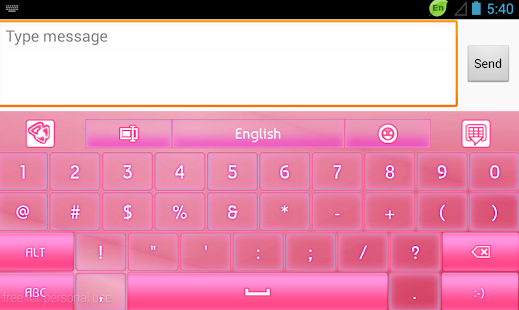 GO Keyboard Pink Satin Screenshots 2