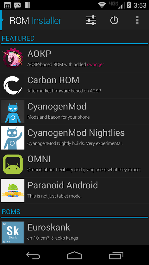   ROM Installer- screenshot  