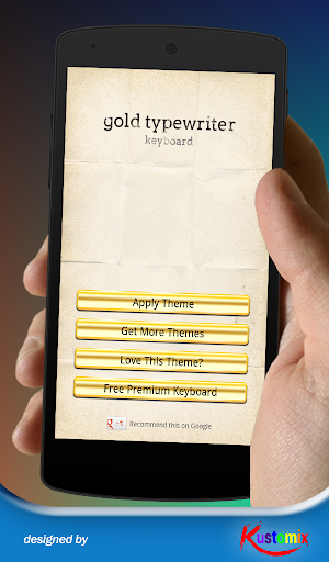 Gold Typewriter keyboard