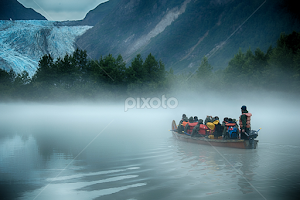 Into the fog of the Davidson Glacier by Brent Morris - Landscapes Travel