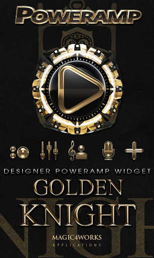 Poweramp Widget Golden Knight