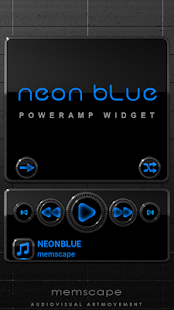 Free Poweramp Widget NEON BLUE APK for Android