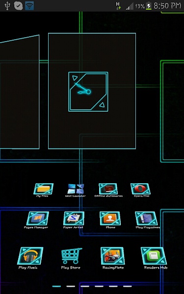 Next Launcher Tron 3D Theme v1.0