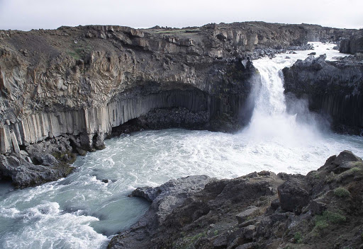 Iceland-Aldeyjarfoss-waterfall - Aldeyjarfoss Waterfall in Iceland.