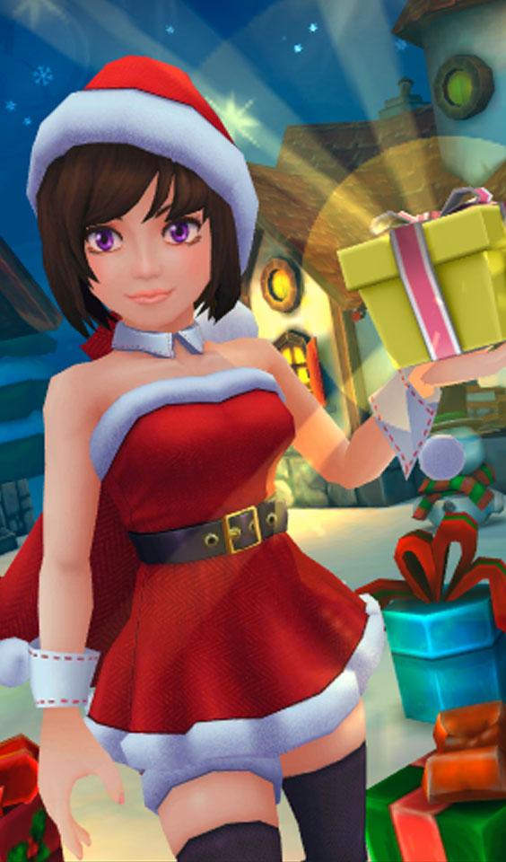 Lady Santa Christmas 3D HD lwp Screen 3