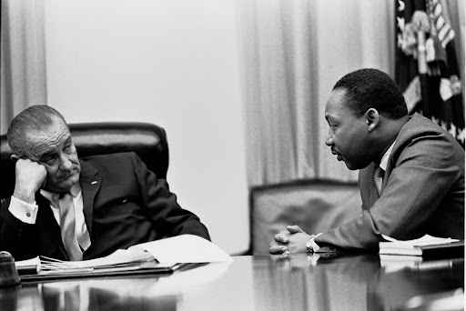 Meeting with President Lyndon B. Johnson and Martin Luther King, Jr.