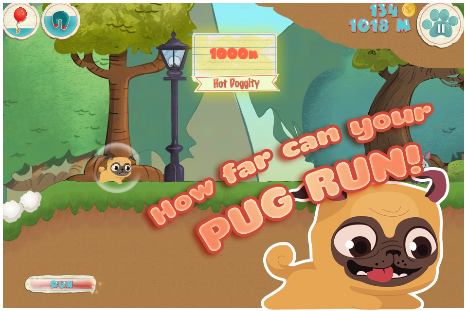 Pug Run: captura de tela