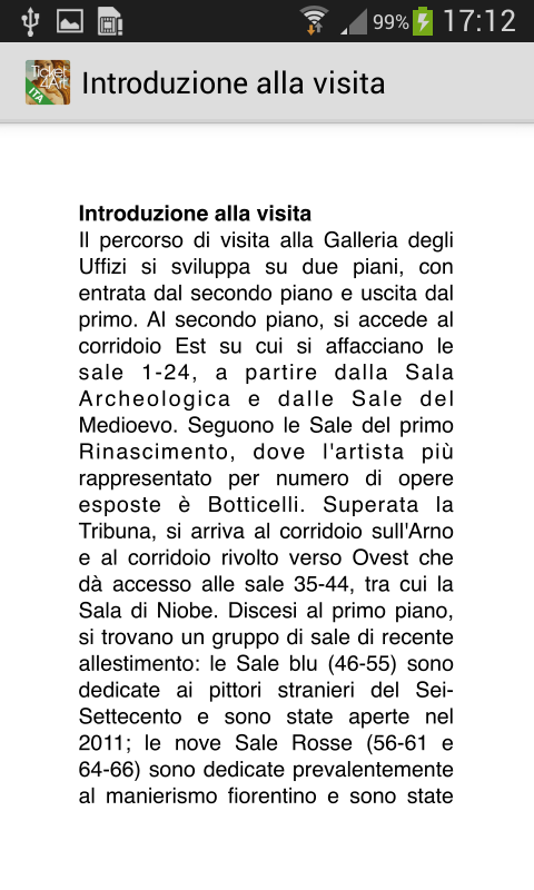 Galleria degli Uffizi Italiano Screen 3
