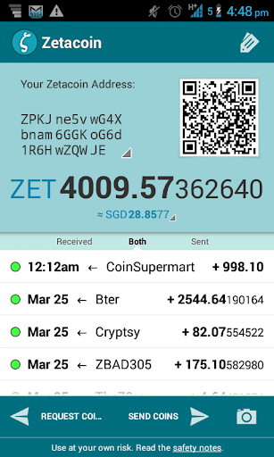 Zetacoin Wallet