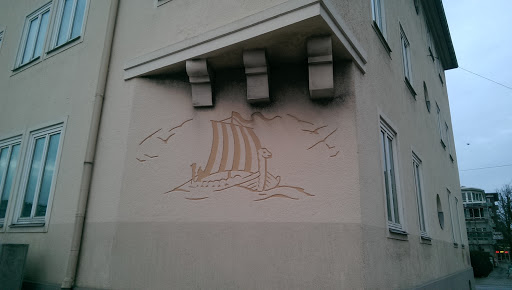 Wikinger Schiff Mural