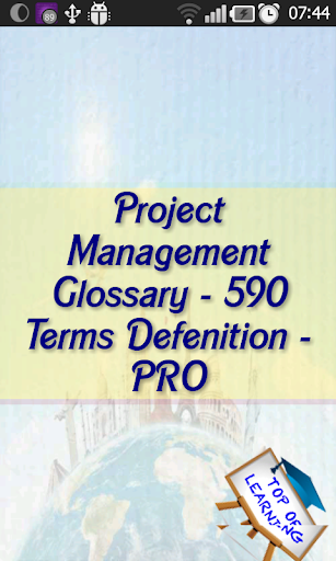 Project management Glossary-LT