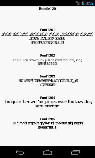 Fonts for FlipFont 120
