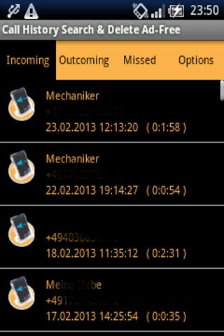 Search Call History Ad-Free