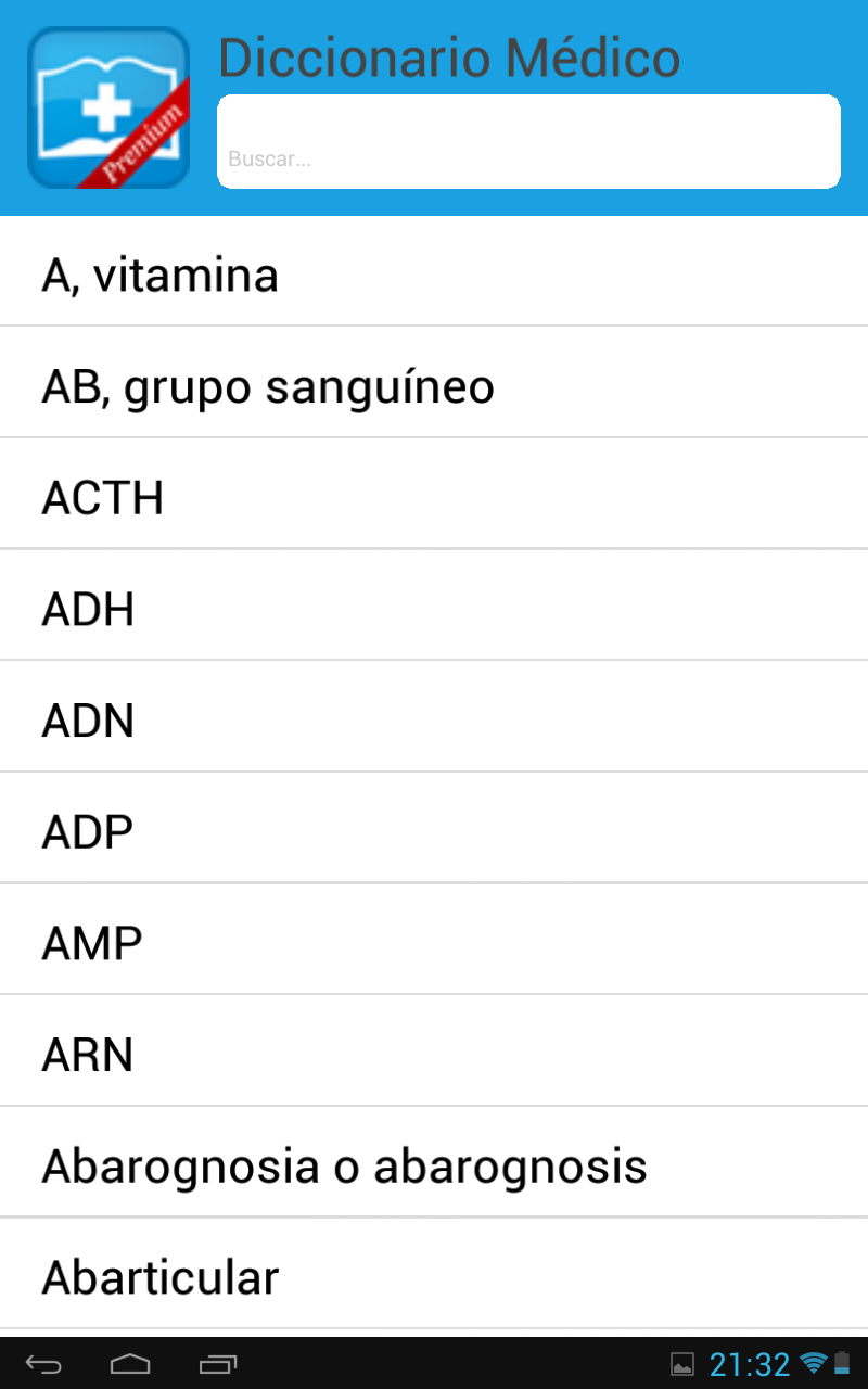 Diccionario Médico Screen 1