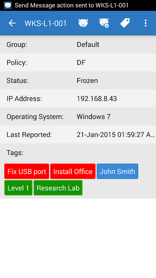 Deep Freeze Administrator screenshot