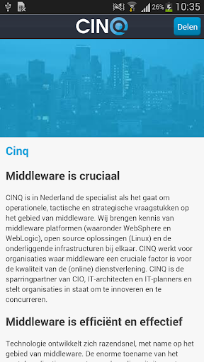 CINQ: middleware specialist