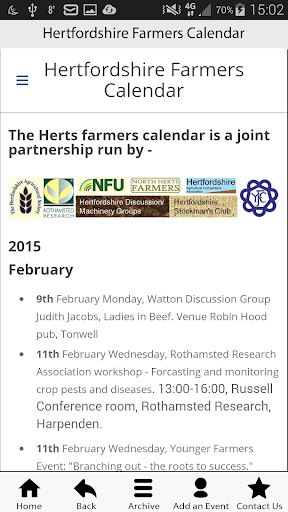 Hertfordshire Farmers Calendar