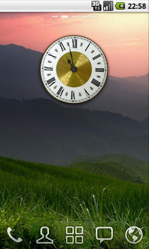 Classic Gold Clock Widget