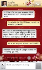 GO SMS New Year Theme - Red