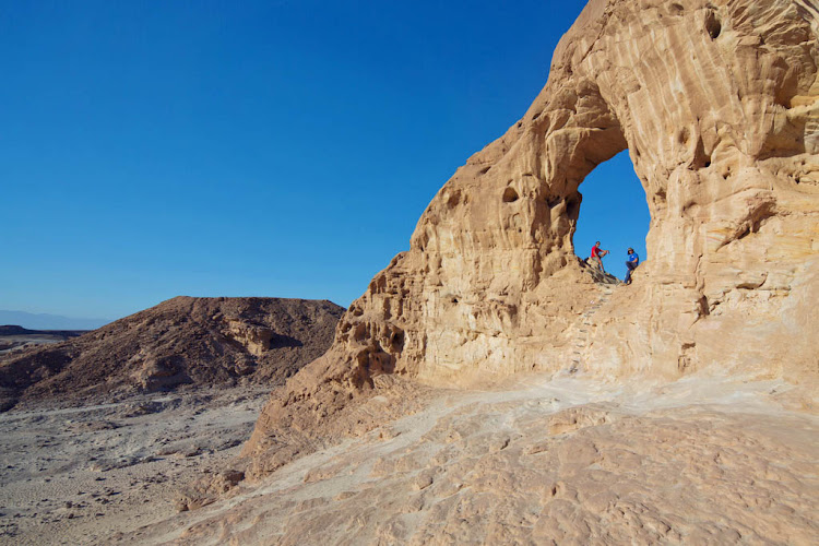 Hiking in the Negev Desert, Israel.