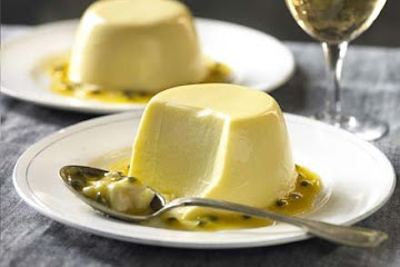 Passion fruit & coconut panna cotta