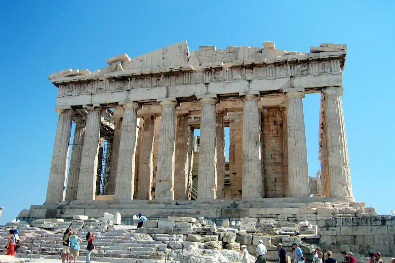 The iconic Parthenon in the Acropolis, Athens, Greece.