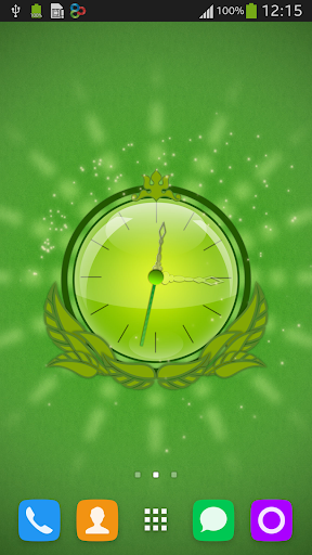 Green Nature HD Clock