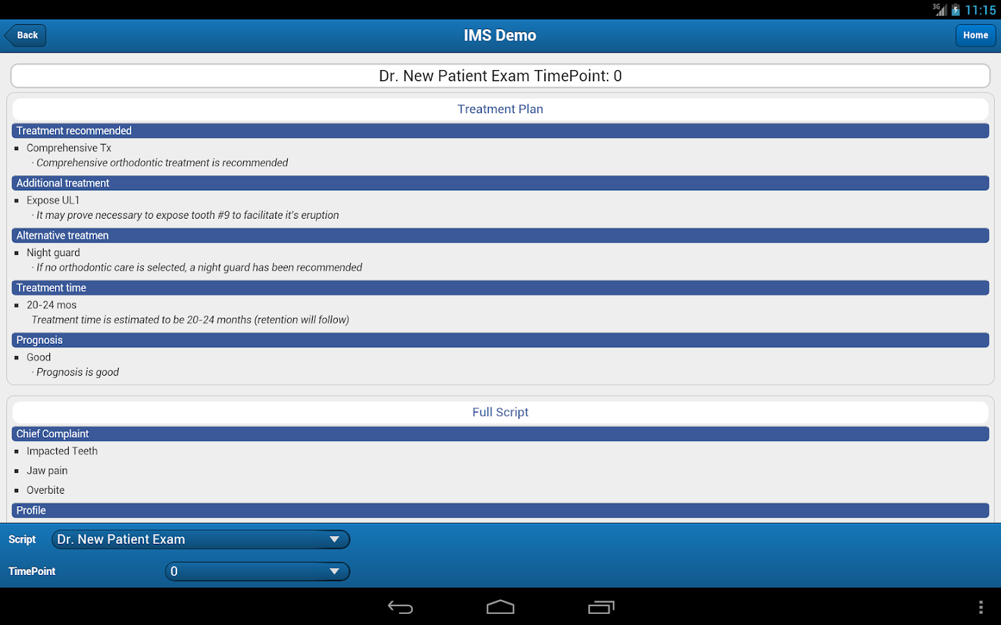   IMS Mobile: screenshot 