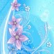 Azure Background Pink Flowers