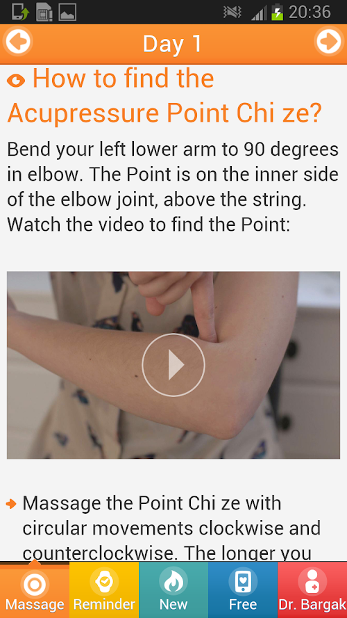 Android application Memory Trainer - Acupressure screenshort
