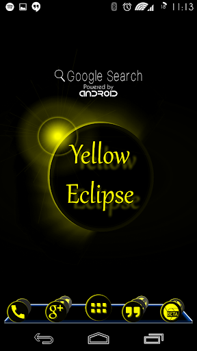 Yellow Eclipse Launcher Theme