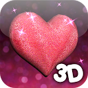 3D Glitter Heart LWP mobile app icon