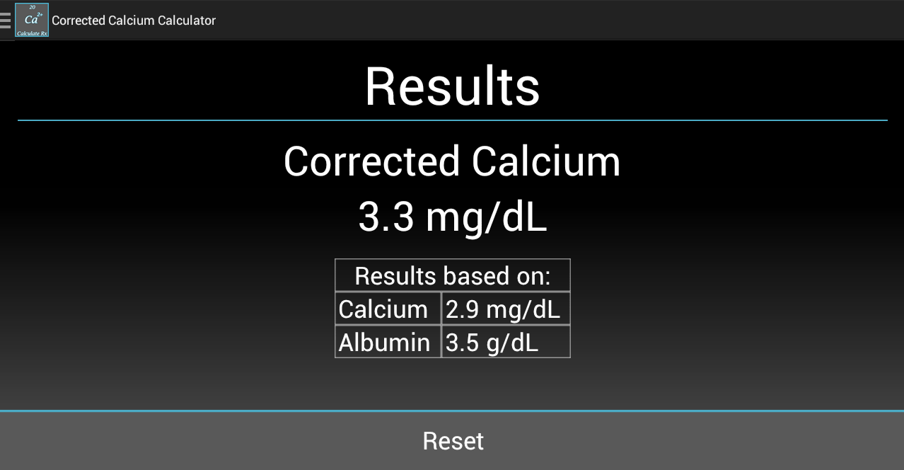 Calcium Correction for Hypoalbuminemia - MDCalc