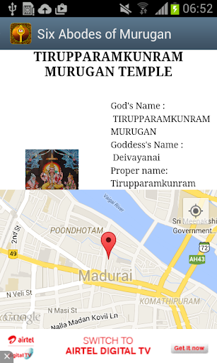 6 Abodes of Lord Muruga