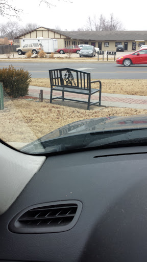 Bench at Glenpool Library