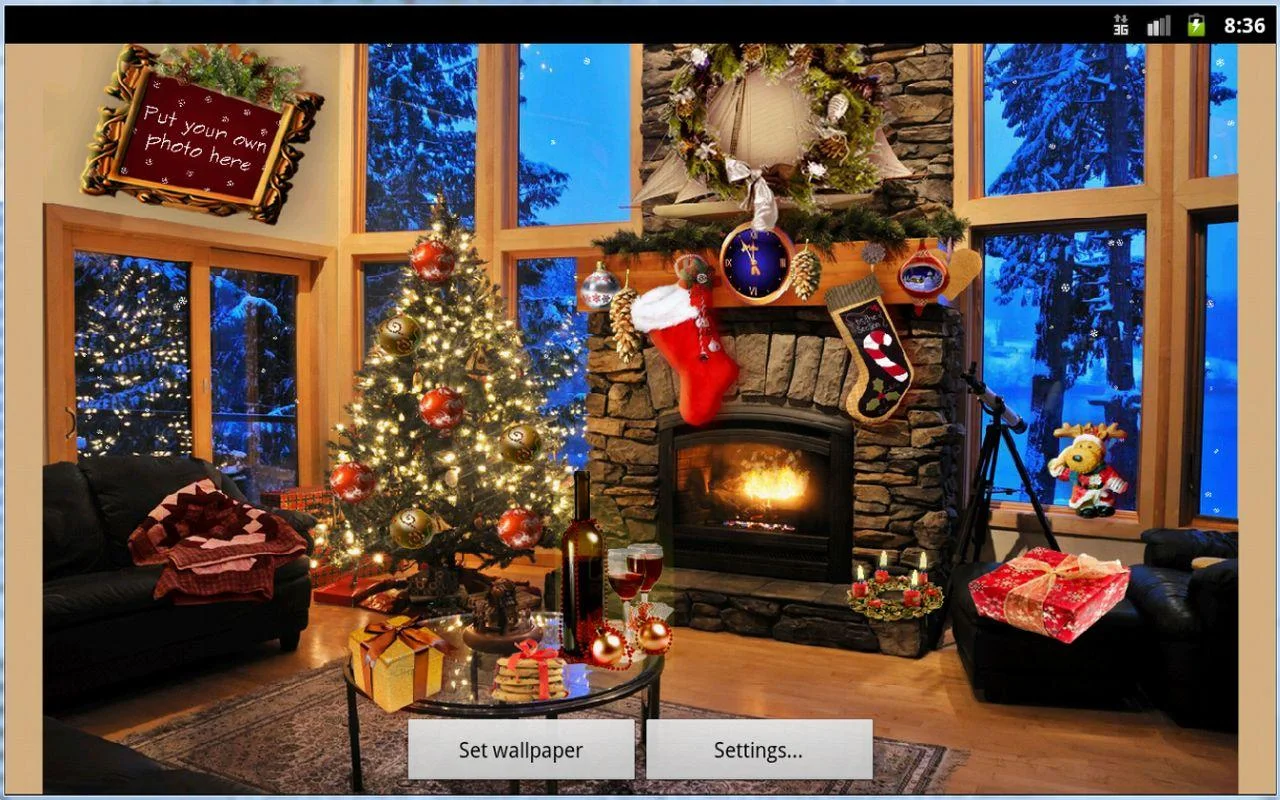    Christmas Fireplace LWP Full- screenshot  