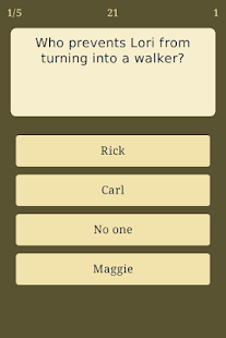 Trivia for The Walking Dead Screen 2