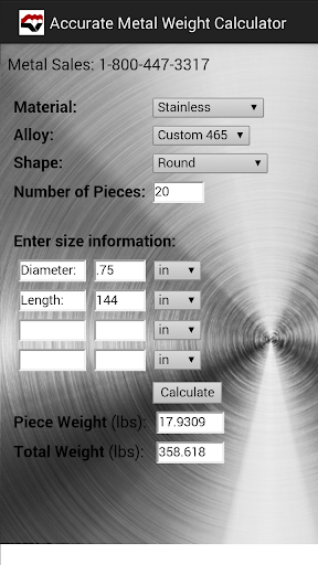 【免費工具App】Accurate Metal Weight Calc-APP點子