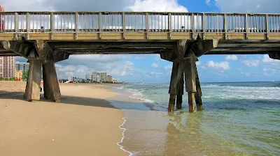 Along the beach in Fort Lauderdale, Florida.