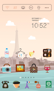 download Paris LINE Launcher theme free