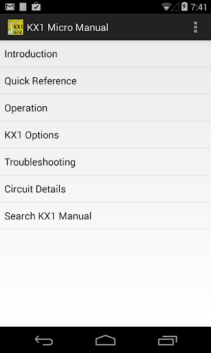 KX1 Micro Manual