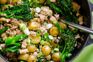 Ground Turkey and Potato Skillet with Broccoli