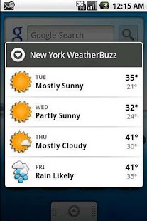 WeatherBuzz widgets Screenshots 1