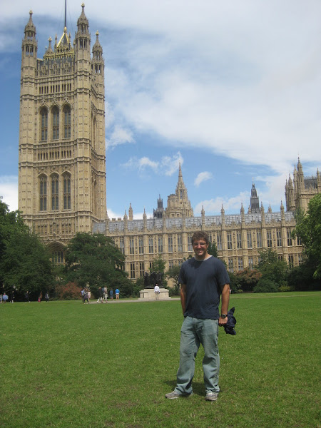 On to London. Me in front of Parliament.