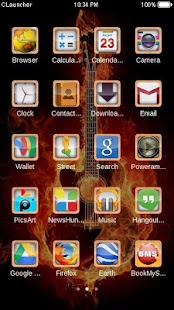How to mod Fire Guitar CLauncher Theme HD 4.8.6 apk for pc