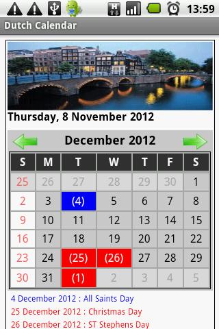 Dutch Calendar 2013