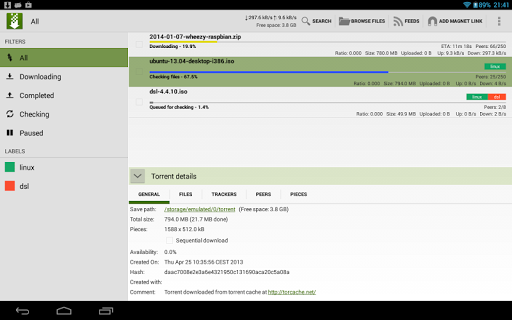 tTorrent Lite - Torrent Client screenshot